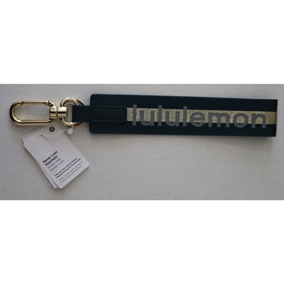 Lululemon LU9BGQS Warp Teal/Gold/Bone Never Lost Keychain *Wordmark - Picture 1 of 4